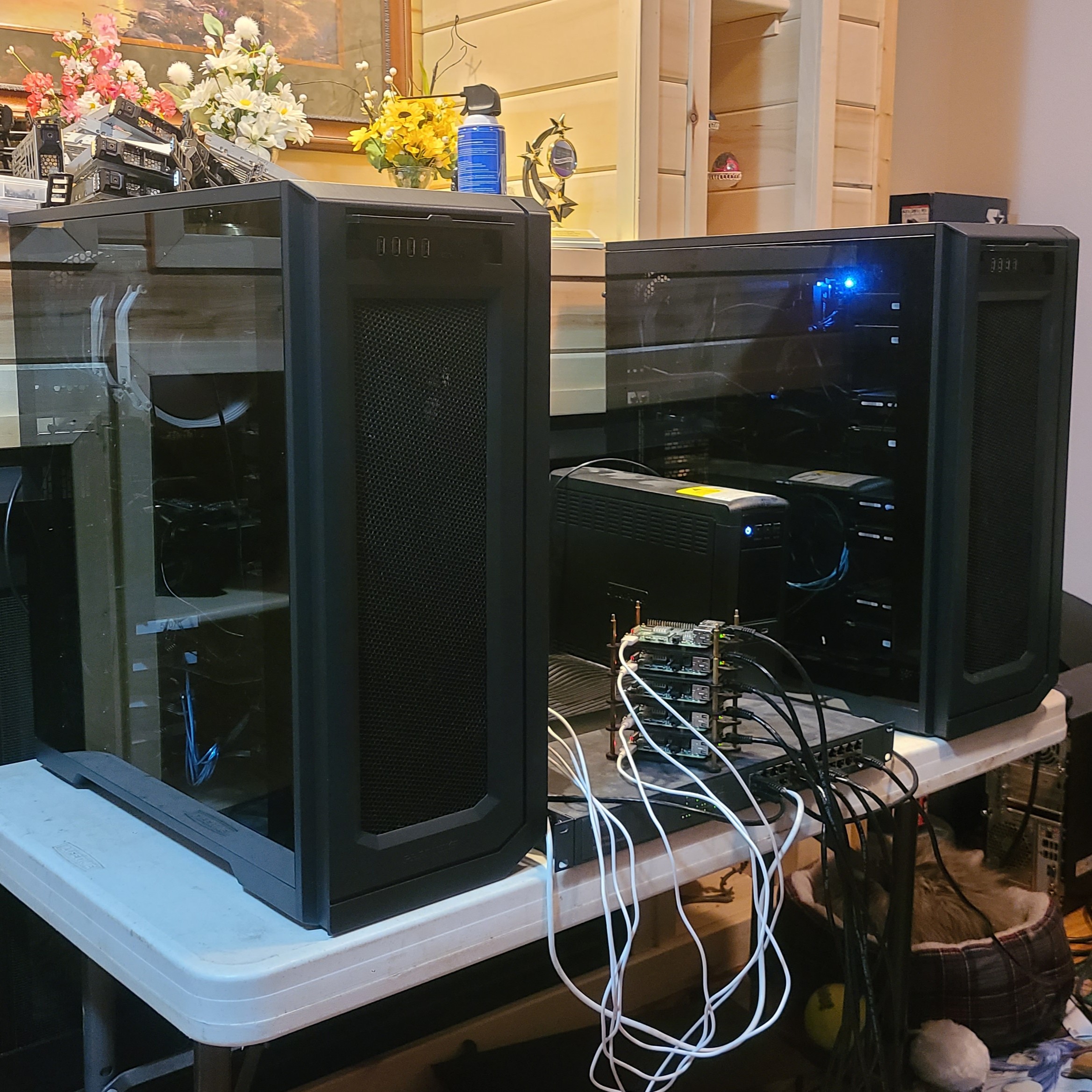 computers setup as servers.